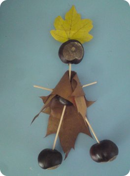 ludzik z li�ci i kasztan�w