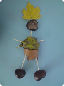 ludzik z li�ci i kasztan�w