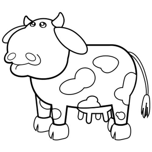 Bajkowe postacie kolorowanki - bajkowa krowa