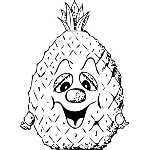 Kolorowanka - bajkowy-ananas
