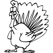 Kolorowanka weso�y indyk