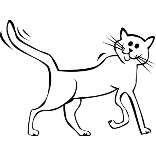 Kolorowanka kot - bajkowy kot 9