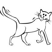 Kolorowanka kot - bajkowy kot 9