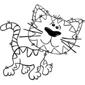 Kolorowanka kot spaceruj�cy kot