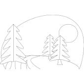 Kolorowanka - droga pod górę - krajobraz