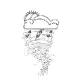 Kolorowanka krajobrazy - tornado