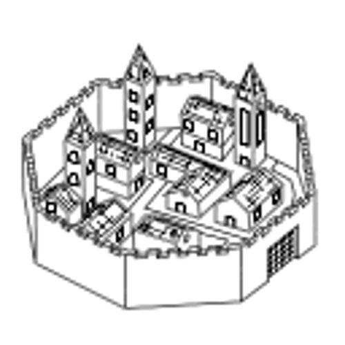 Kolorowanka kr�lestwo - dawne miasto - gr�d