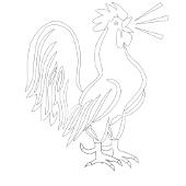 Kolorowanka kogut 6