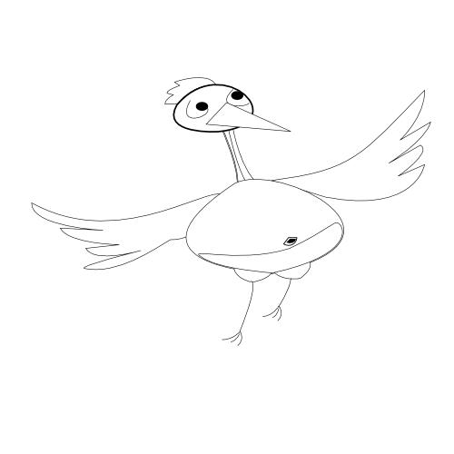 Kolorowanka - bajkowy ptak