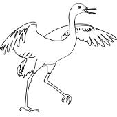 Kolorowanka ptaki - bocian