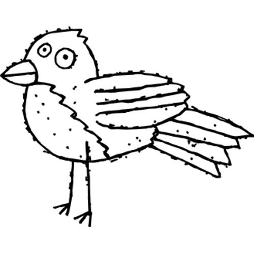 Kolorowanka - ptak bajkowy 3