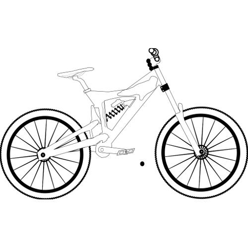 Kolorowanka rower górski - malowanka