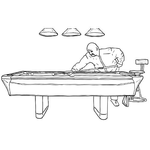 Kolorowanka sport - gra w bilarda