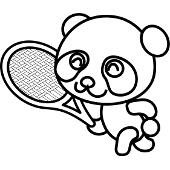 Klorowanka - panda gra w tenisa