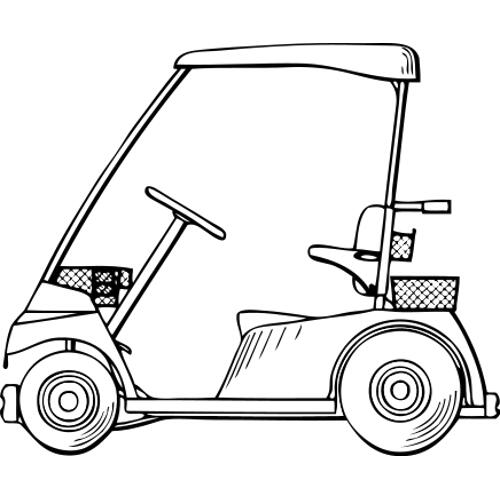 Kolorowanka sport - samoch�d do golfa