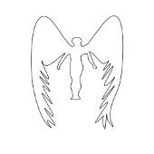 kolorowanki_anioly-Aniol-ze-skrzydlami
