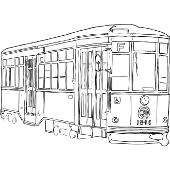 Kolorowanka - tramwaj