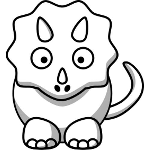 Kolorowanka bajkowy dinozaur