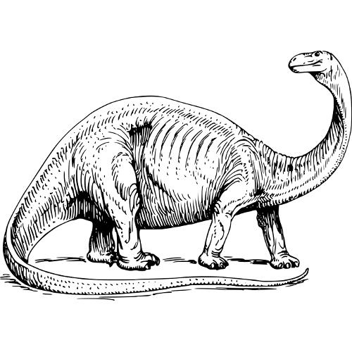 Kolorowanki dinozaury - dinozaur - Brontosaurus