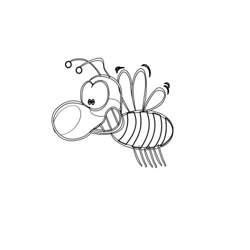 Kolorowanki owady - pszczo�a 3