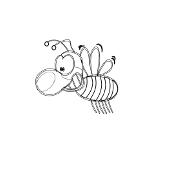 Kolorowanki owady - pszczo�a 3