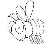 Kolorowanki owady - pszczo�a 4