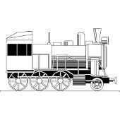 Kolorowanki pociagi - stara lokomotywa