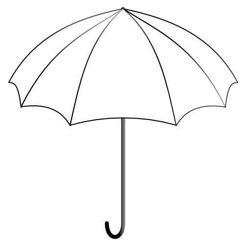 Kolorowanka pogoda - rozoona parasolka