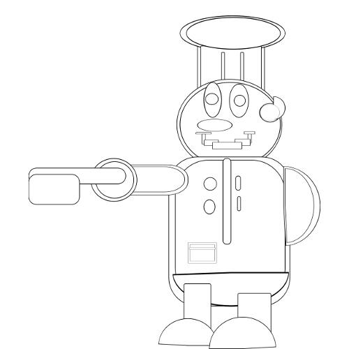 Kolorowanki roboty - robot kucharz 2