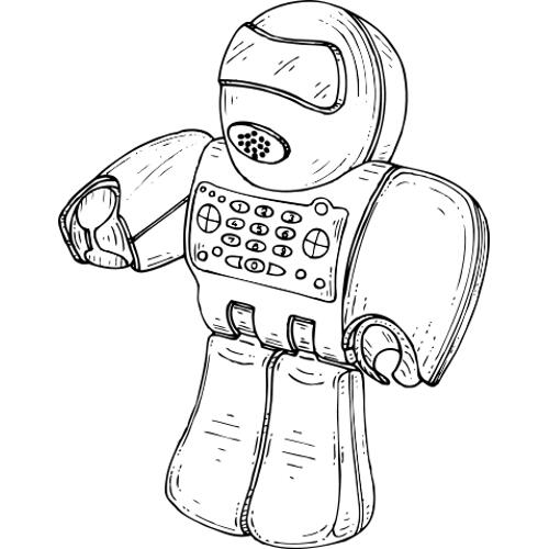 Kolorowanki roboty - robot z panelem