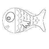Kolorowanki - ryba dziecko