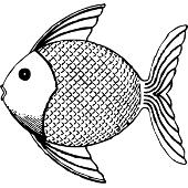 Kolorowanki ryby - tropikalna ryba 2