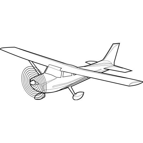 Kolorowanki samoloty - samolot z jednym silnikiem
