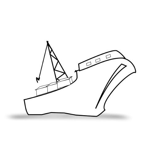 Kolorowanki nowoczesny statek