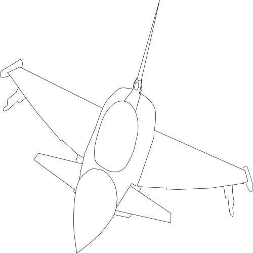 Kolorowanka - samolot wojskowy