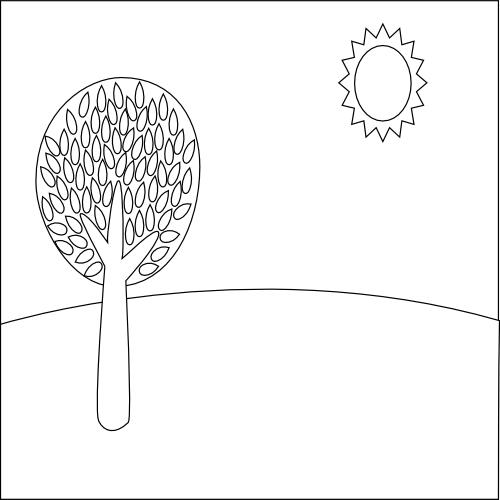 Obrazki - krajobraz do dorysowania