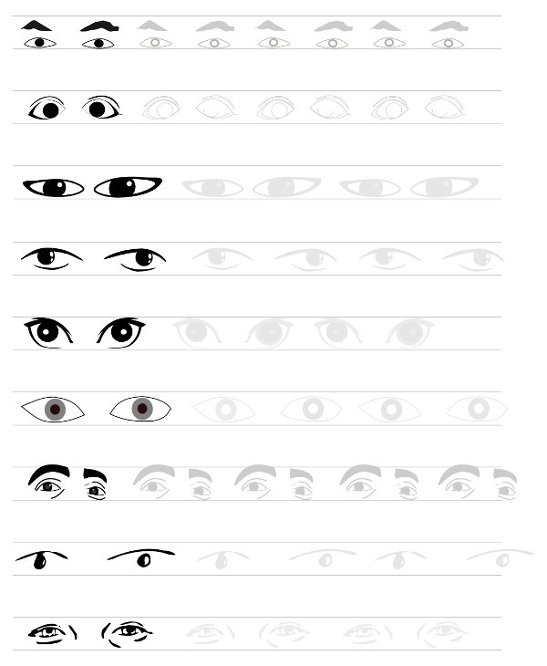 Jak narysowa oczy - popraw linie