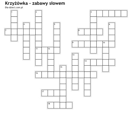 Krzyżówki zabawy słowem - 12