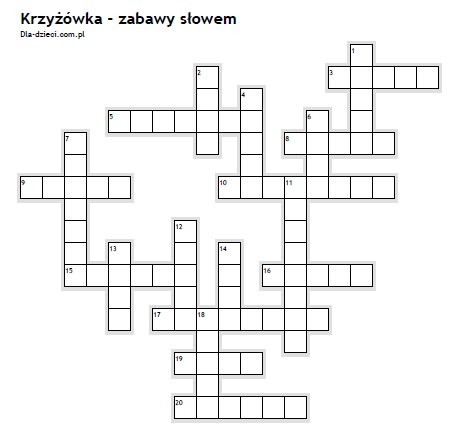 Krzy��wki zabawy s�owem - 13