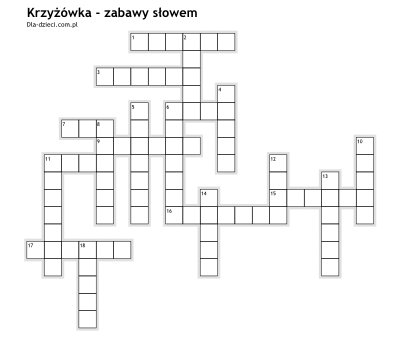 Krzy��wki zabawy s�owem - 14