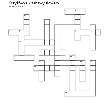 Krzy��wki zabawy s�owem - 17