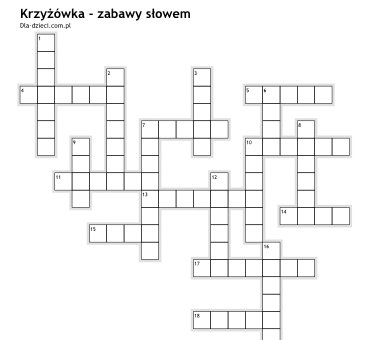 Krzy��wki zabawy s�owem - 18