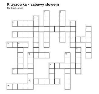 Krzy��wki zabawy s�owem - 20