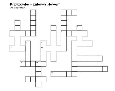Krzyżówki zabawy słowem - 21