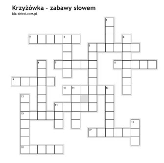 Krzyżówki zabawy słowem - 22