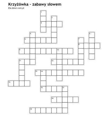 Krzyżówki zabawy słowem - 23
