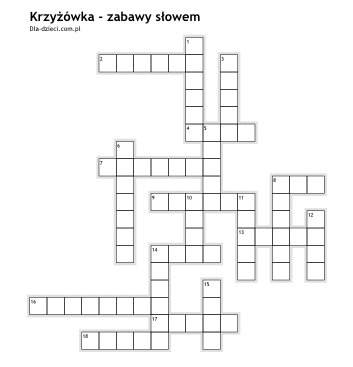 Krzyżówki zabawy słowem - 24