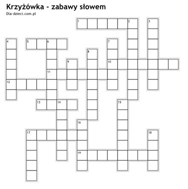 Krzy��wki zabawy slowem - 5