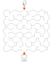 Labirynty osmiok�tne �atwe - zagubiona mysz