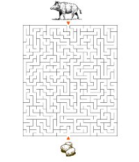 Labirynty dla dzieci trudne dzik - ziemniaki